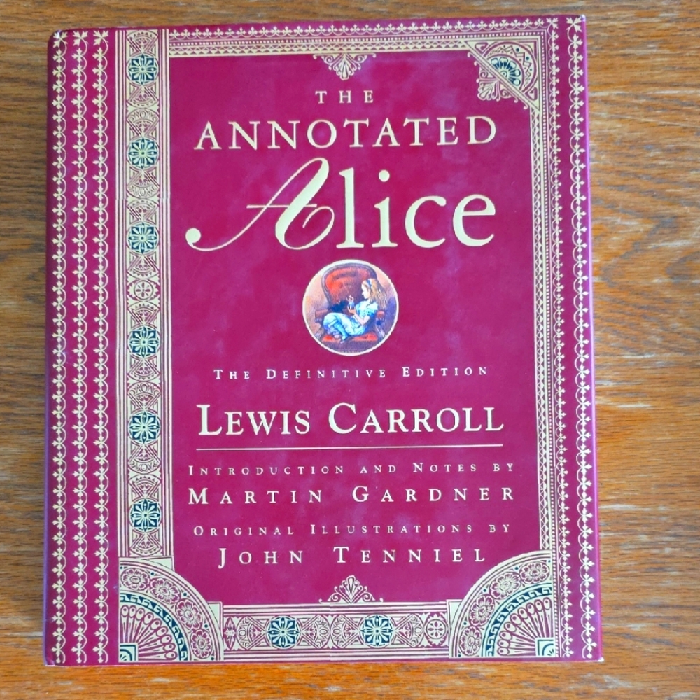 The Annotated Alice by Lewis Carroll - Decorative Red Hardcover